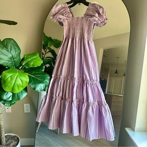 OPT Puff Sleeve Smocked Dress